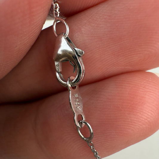 16" and 18" Versatile Solid 14K White Gold Cable Link Chain 1.14 g