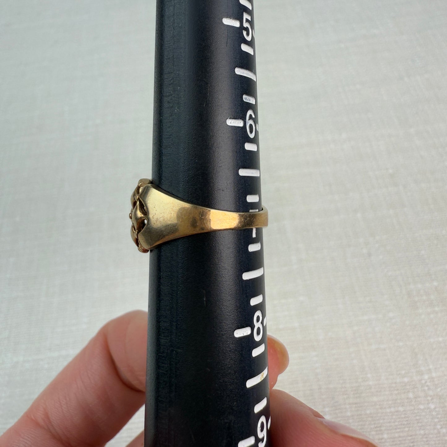 10K Solid Yellow Gold Bold Open-Work Lattice Design Ring, 11.5 mm, Size 7