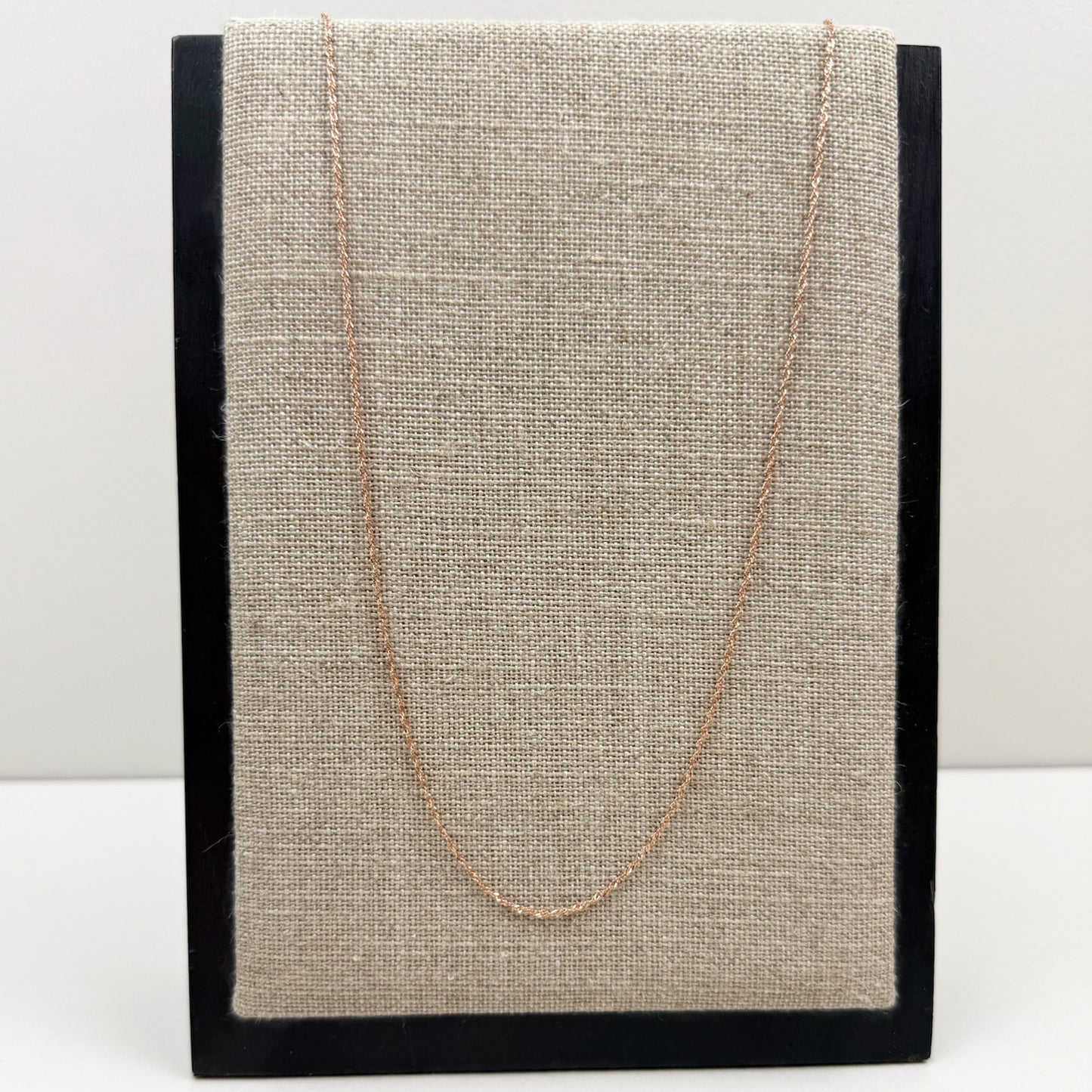 17.75" 14K Rose Gold Singapore Chain 1.65mm 1.45g