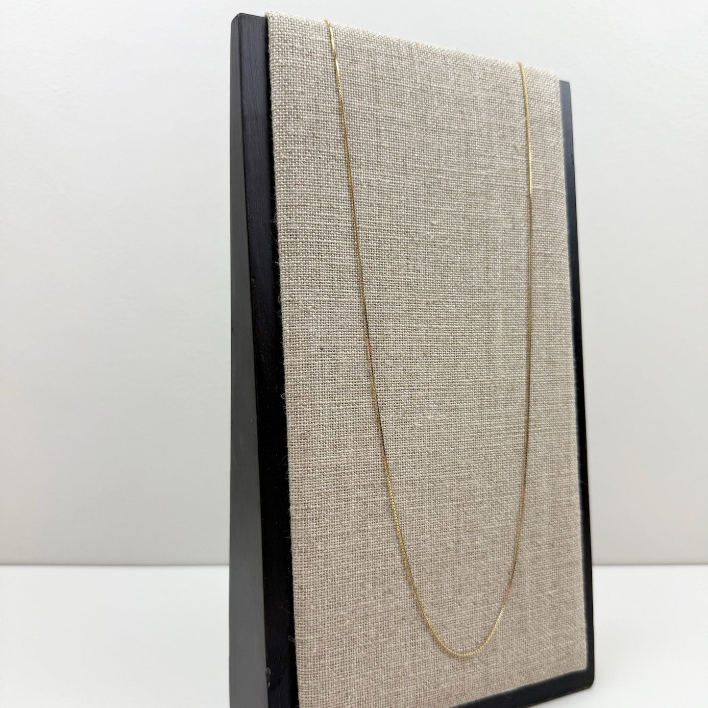 22" Italian Box Chain 14K Yellow Gold Chain .7mm 2.31g