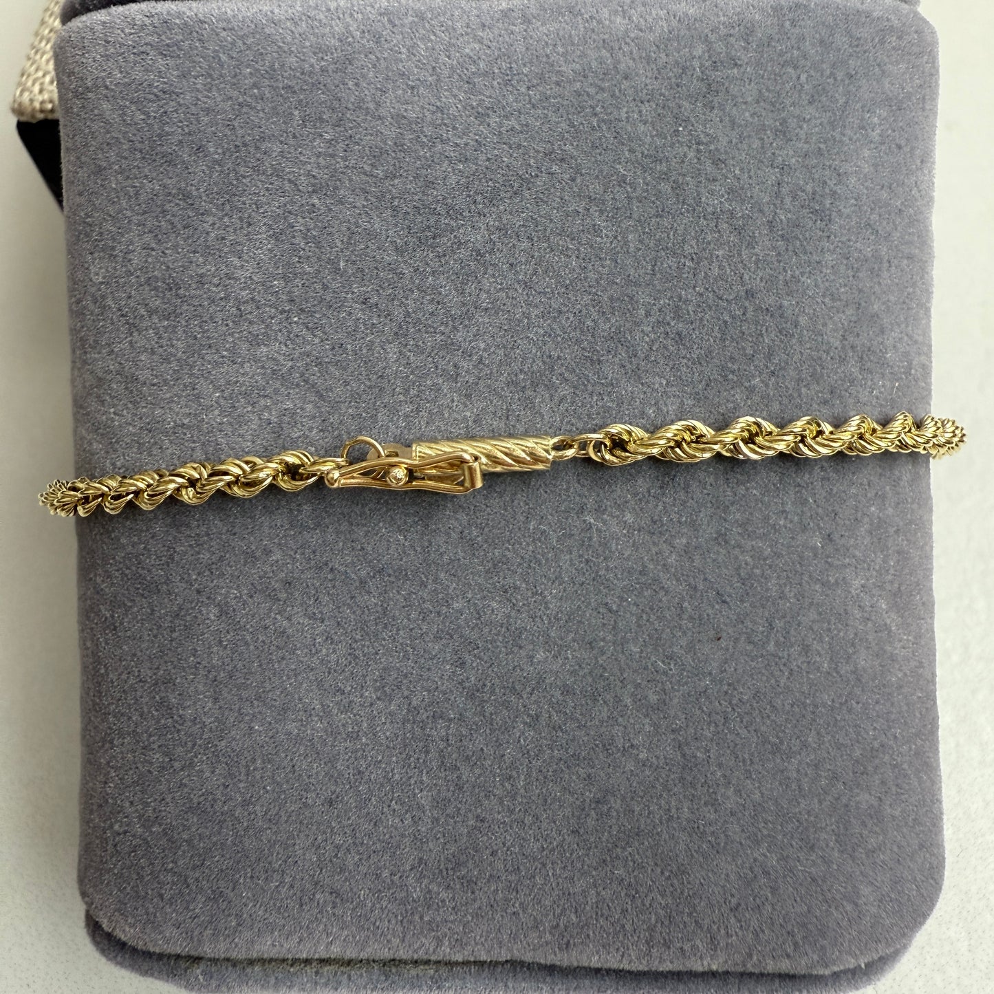 7.5" Rope Bracelet 14K Yellow Gold Chain 2.65mm 1.74g