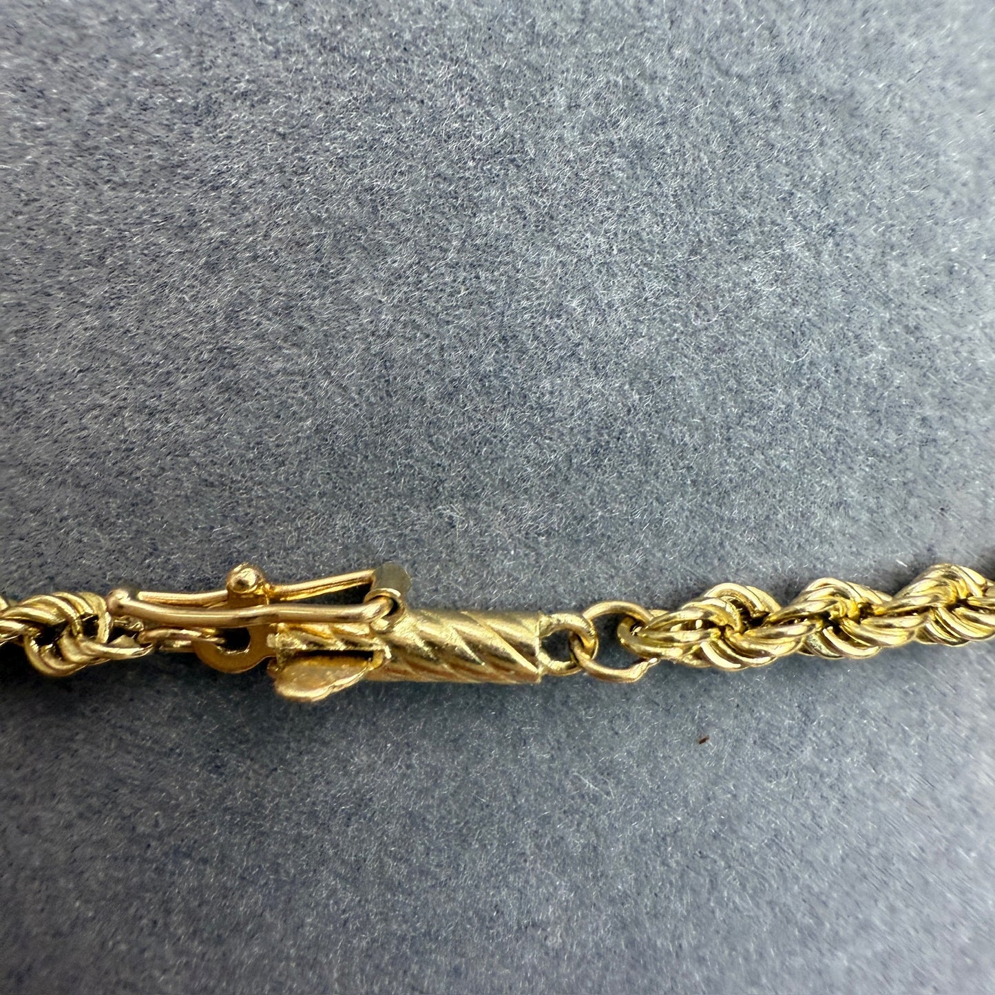7.5" Rope Bracelet 14K Yellow Gold Chain 2.65mm 1.74g