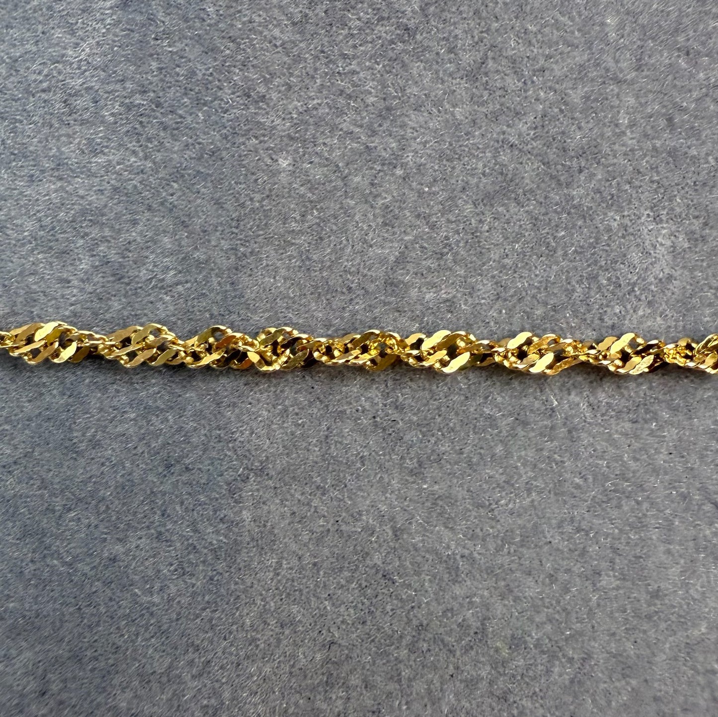 7" Italian Singapore Bracelet 14K Yellow Gold 2mm 1.2g - Resizing to 6" (+$20)
