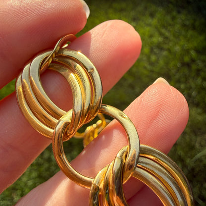 6.5" Italian Solid 14K Yellow Gold Bold Fancy Link Bracelet, 18.75 g