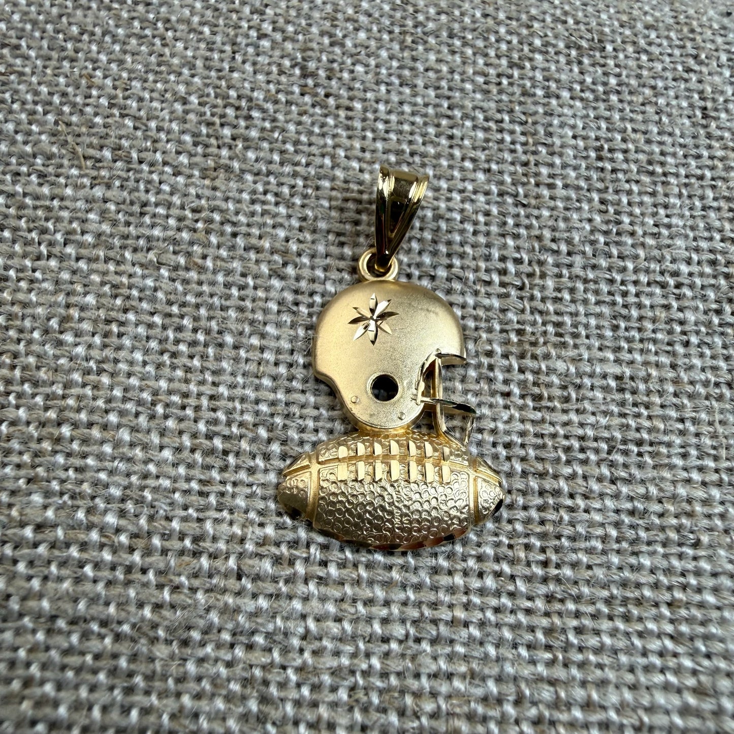 Solid 14K Yellow Gold Michael Anthony Gold Football Pendant, 1.26 grams