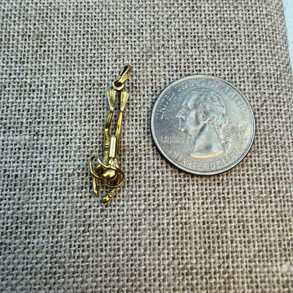 Vintage Solid 14K Scuba Diver 3D Two-Sided – 2.09 g