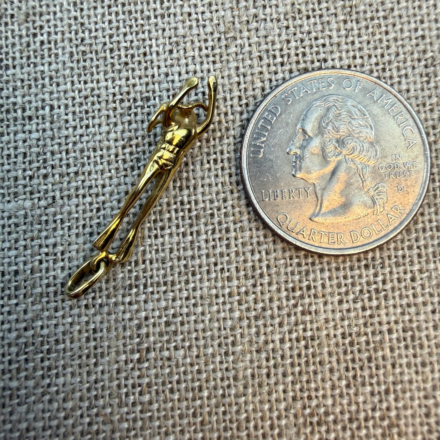 Vintage Solid 14K Scuba Diver 3D Two-Sided – 2.09 g
