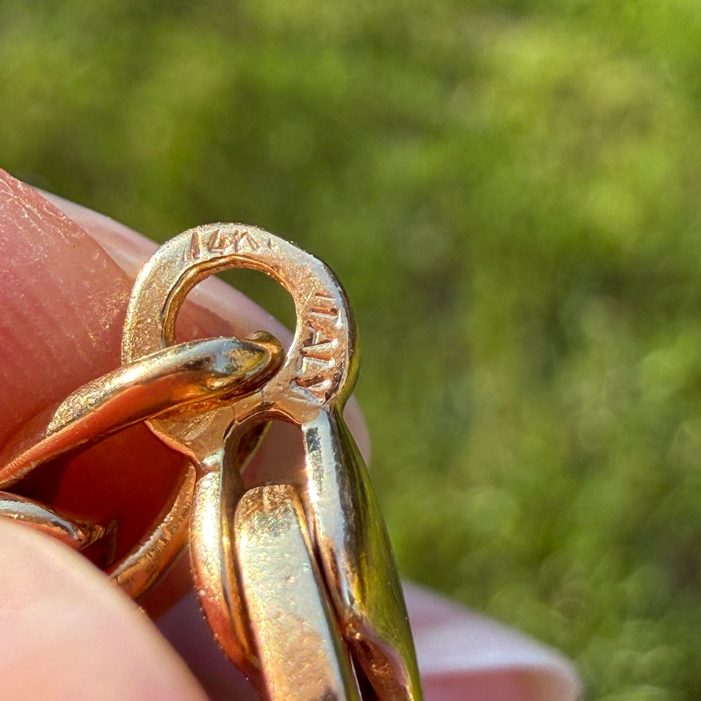 7" Italian Solid 14K Yellow Gold Alternating Link Bracelet, 7.85 g