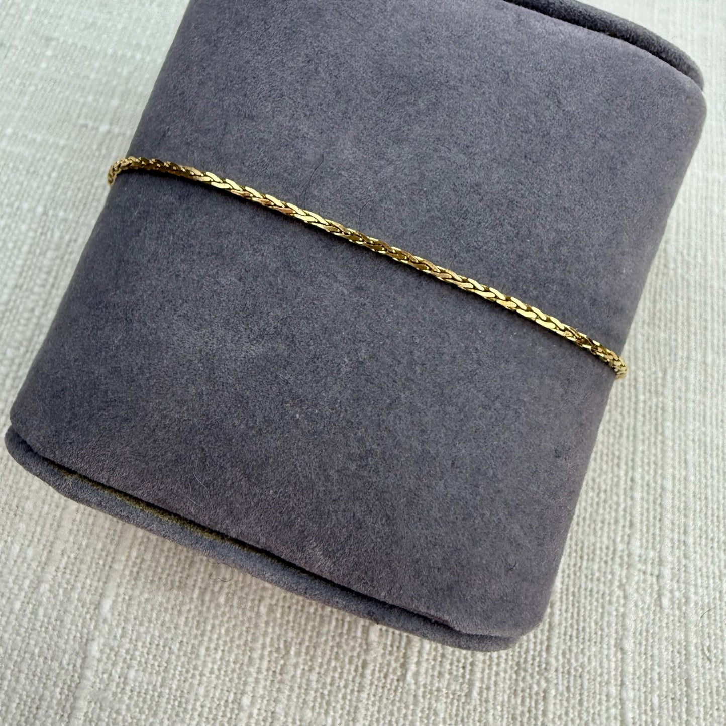 6.75" 14K Yellow Gold Italian Spiga Link Bracelet, 1.84