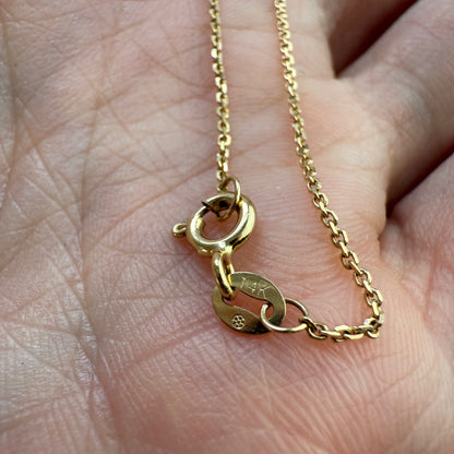 16" Solid 14K Yellow Gold Diamond By The Yard Chain, 2 g