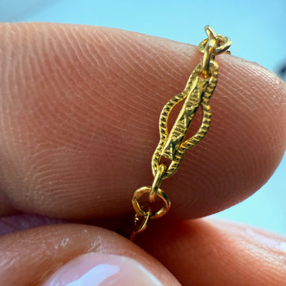 16" Solid 14K Yellow Gold Intricate Fancy Link Chain 5.11 g