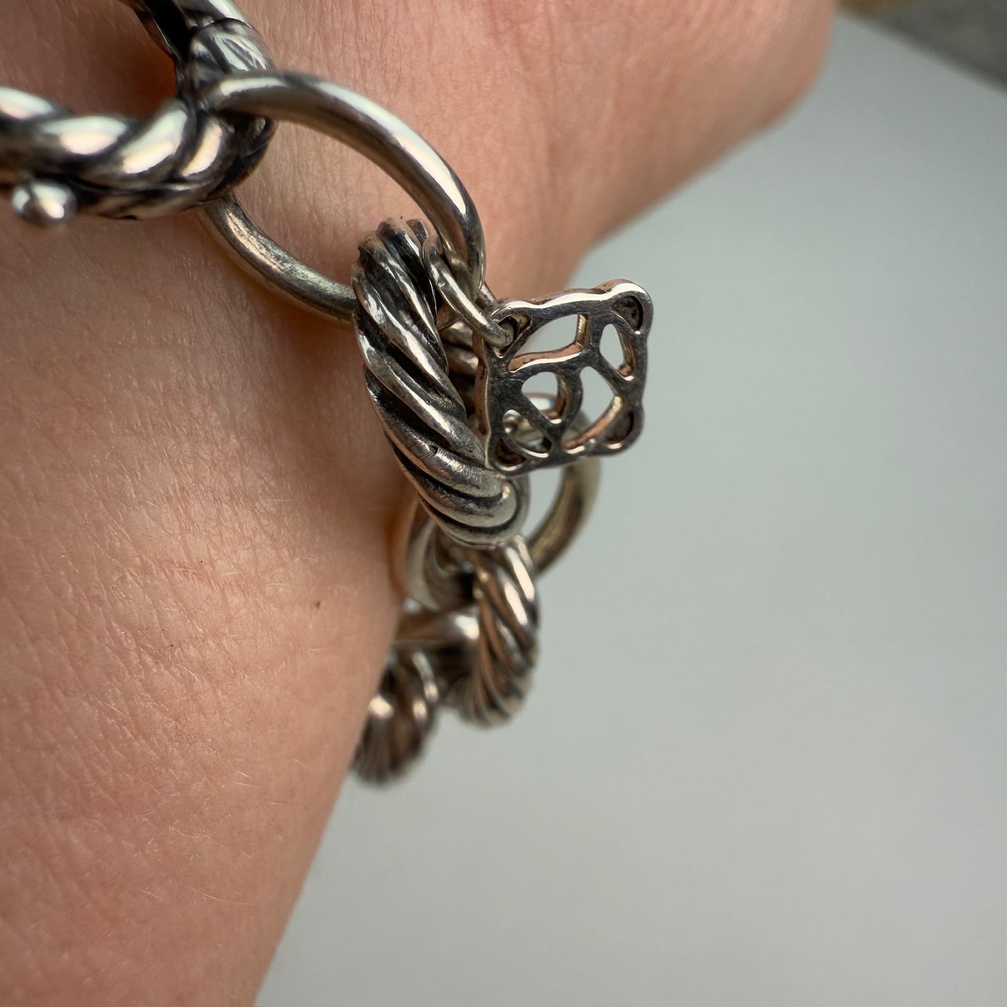Estate David Yurman Solid Sterling Silver Classic Oval Link Bracelet – 6.25", 28.44 g