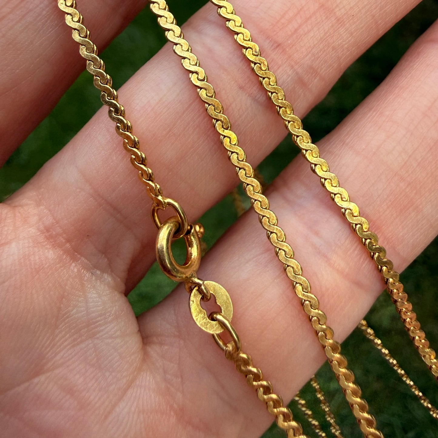 27.75" Italian Solid 14K Yellow Gold S Link Chain, 9 g