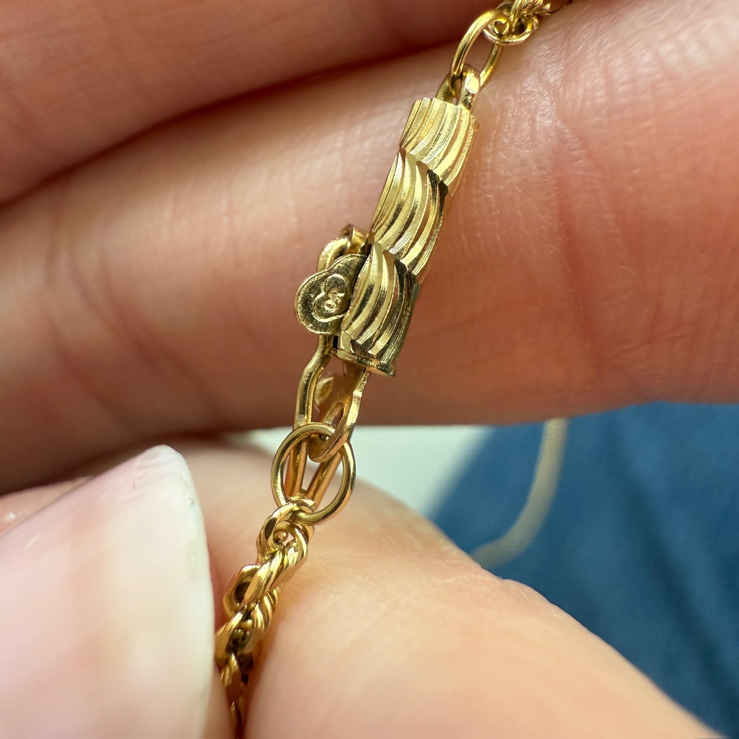 18" Solid 14K Yellow Gold Diamond-Cut Rope Chain, 4.89