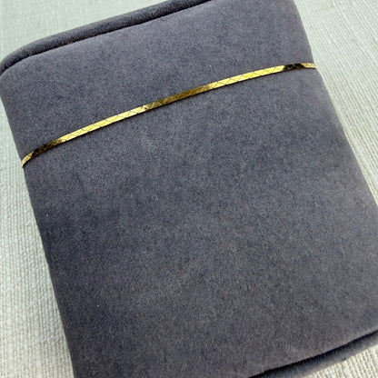 6.75" 14K Yellow Gold Italian Cobra Link Bracelet, 1.06 g