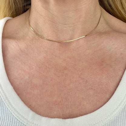 14.75" Classic Solid 14K Yellow Gold S-link Chain, 2.19 g