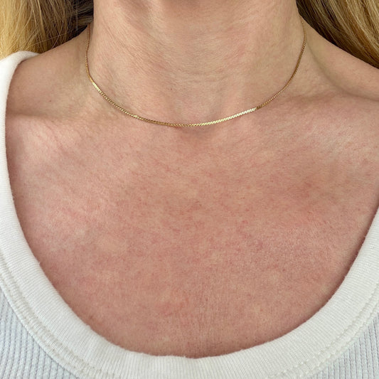 14.75" Classic Solid 14K Yellow Gold S-link Chain, 2.19 g