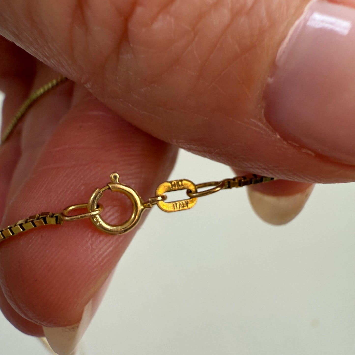 20" Solid 14K Yellow Gold Box Chain 2.9 g