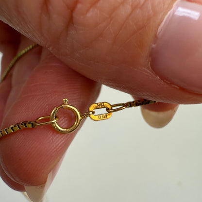 20" Solid 14K Yellow Gold Box Chain 2.9 g