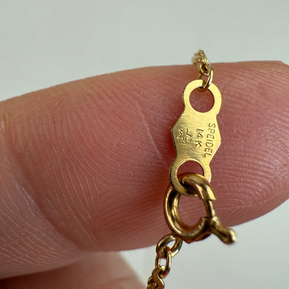 14.75" Classic Solid 14K Yellow Gold S-link Chain, 2.19 g