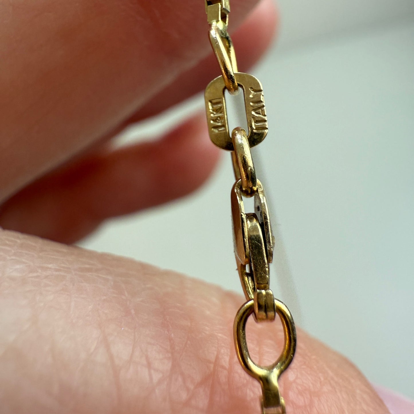 20" Solid 14K Yellow Gold Italian Box Chain 4.41 g