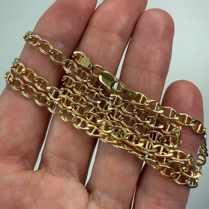 20.5" Solid 10K Yellow Gold Classic Mariner Chain, 5.24 g