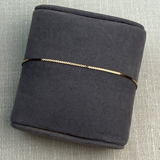 Italian Solid 14K Rosy Yellow Gold Delicate S-Link Bracelet, 6.75"