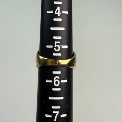 10K Solid Yellow Gold Wave Domed Ring Size 5.5