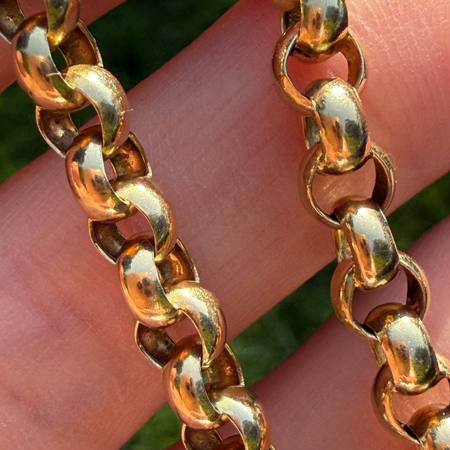 7.25" Solid 14K Yellow Gold Classic Rolo Link Bracelet, 9.47 g