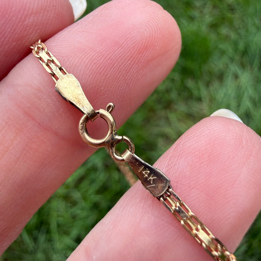 6.75" 14K Yellow Gold Openwork Heart with Diamond Accent Bracelet, 2.38 g