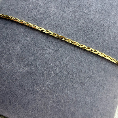 6.75" 14K Yellow Gold Italian Spiga Link Bracelet, 1.84