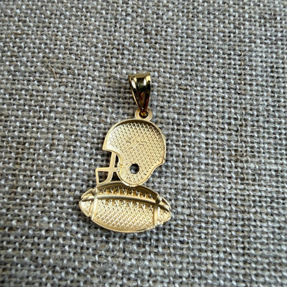 Solid 14K Yellow Gold Michael Anthony Gold Football Pendant, 1.26 grams