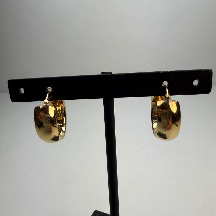 14k Solid Yellow Gold Perfectly Chunky Hoop Earrings, 2.69 g