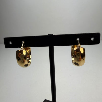 14k Solid Yellow Gold Perfectly Chunky Hoop Earrings, 2.69 g