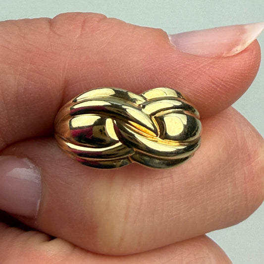 10K Solid Yellow Gold Knot Motif Ring Size 7.5
