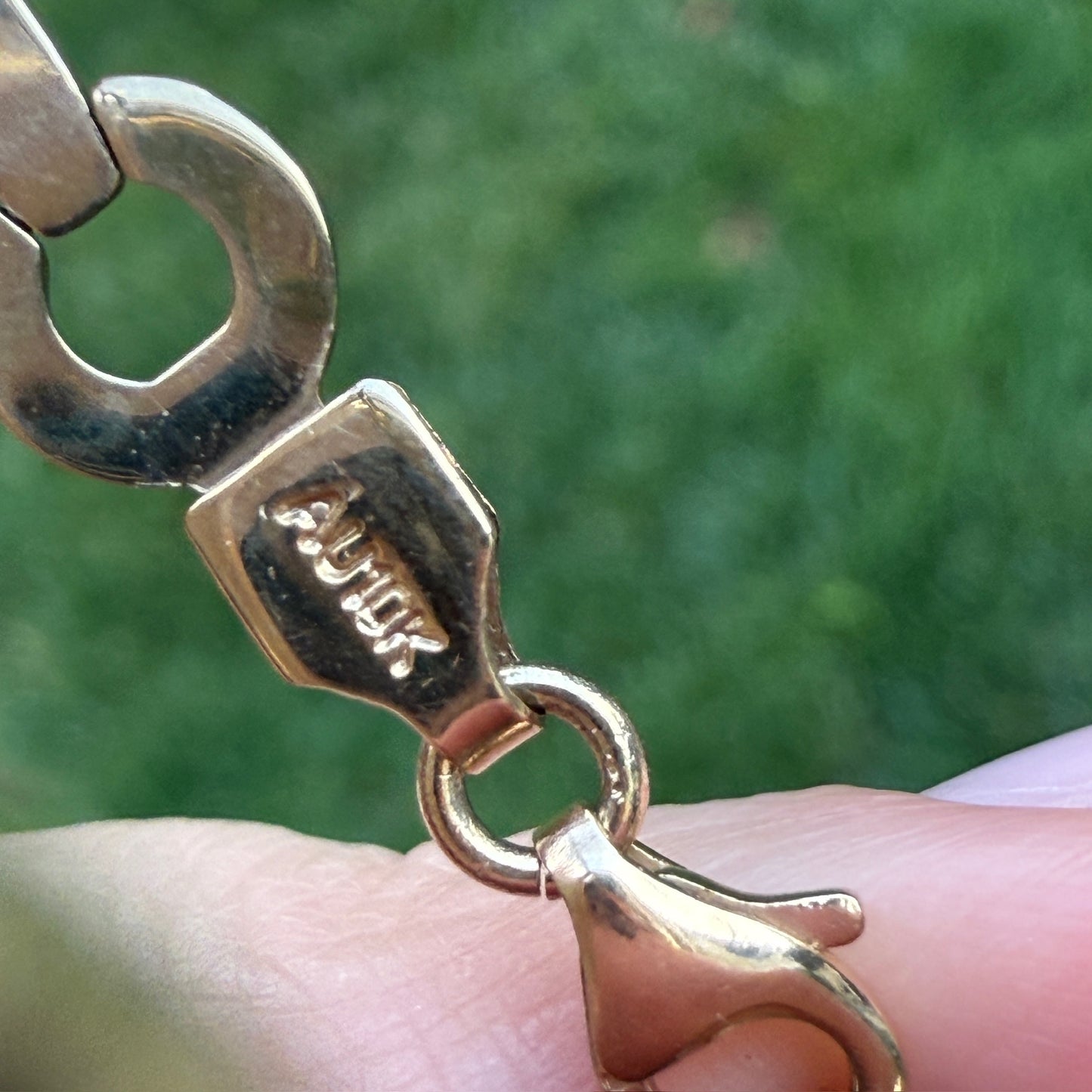 6.75" Solid 10K Two Tone Gold Fancy Link Bracelet, 4.05 g