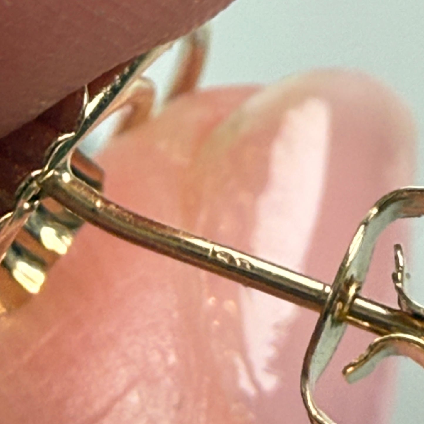 14K Solid Yellow Gold Open Teardrop Drop Earrings, 1.34 g