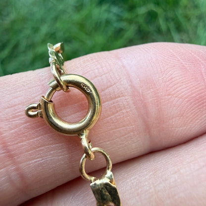 6.75" 14K Yellow Gold Solid Flat Curb Bracelet, 4 g