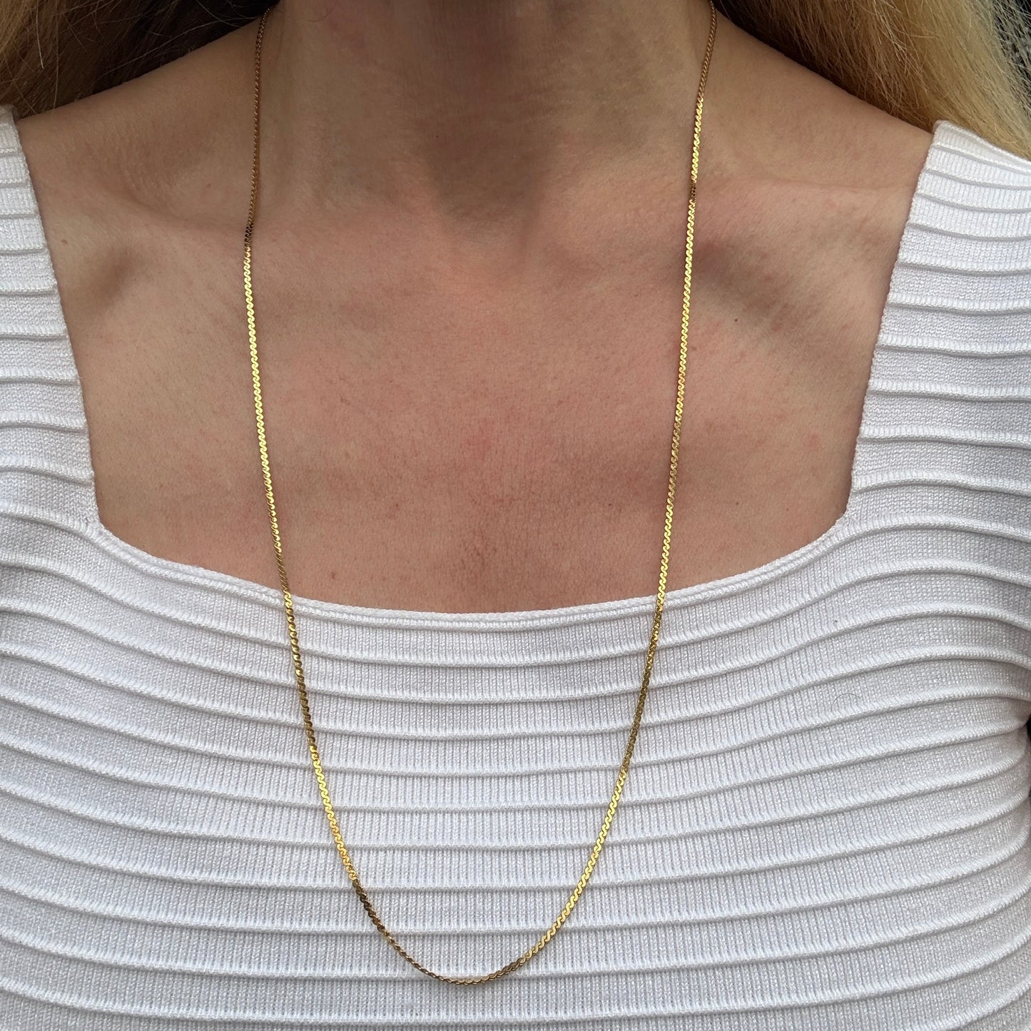 27.75" Italian Solid 14K Yellow Gold S Link Chain, 9 g