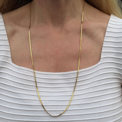 27.75" Italian Solid 14K Yellow Gold S Link Chain, 9 g