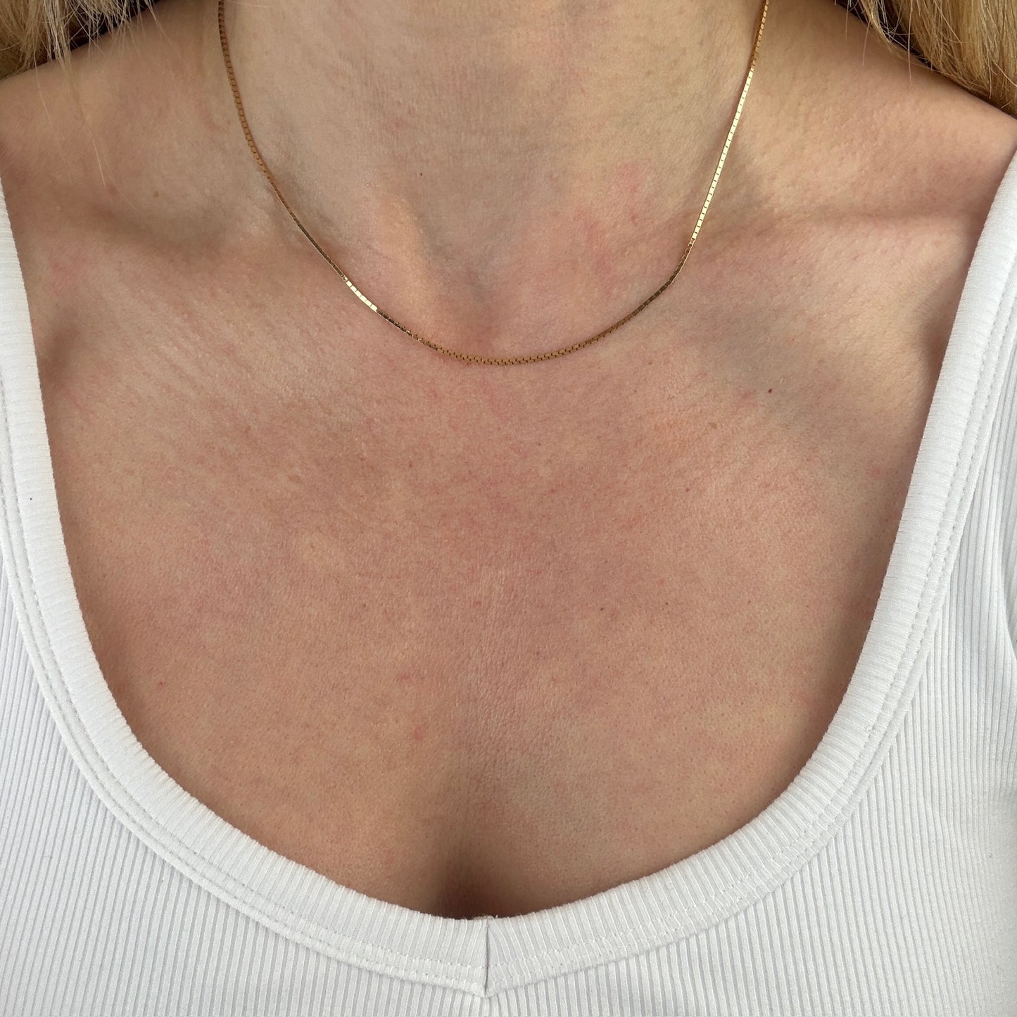 16" Solid 14K Yellow Gold Box Chain 3.36 g