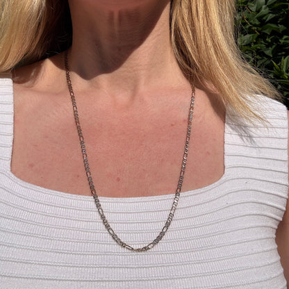 25" Solid 14K Italian Figaro Mariner Chain, 10.0 g