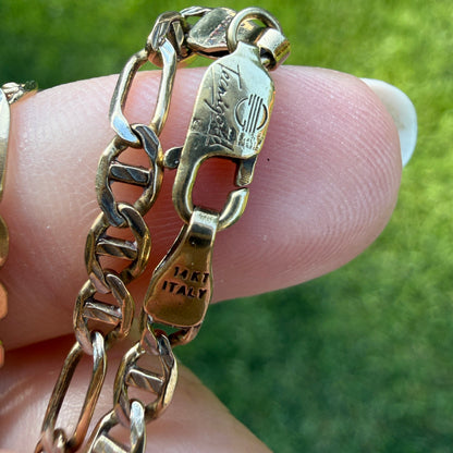 25" Solid 14K Italian Figaro Mariner Chain, 10.0 g
