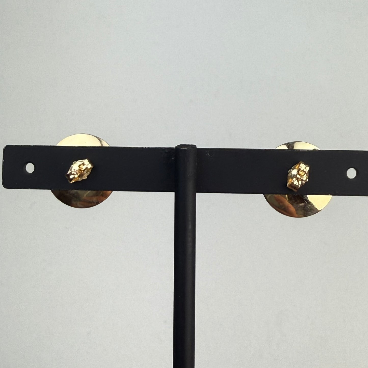 Estate 14k Solid Yellow Gold Classic Domed Earrings, 1.92 g