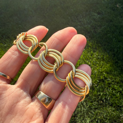 6.5" Italian Solid 14K Yellow Gold Bold Fancy Link Bracelet, 18.75 g