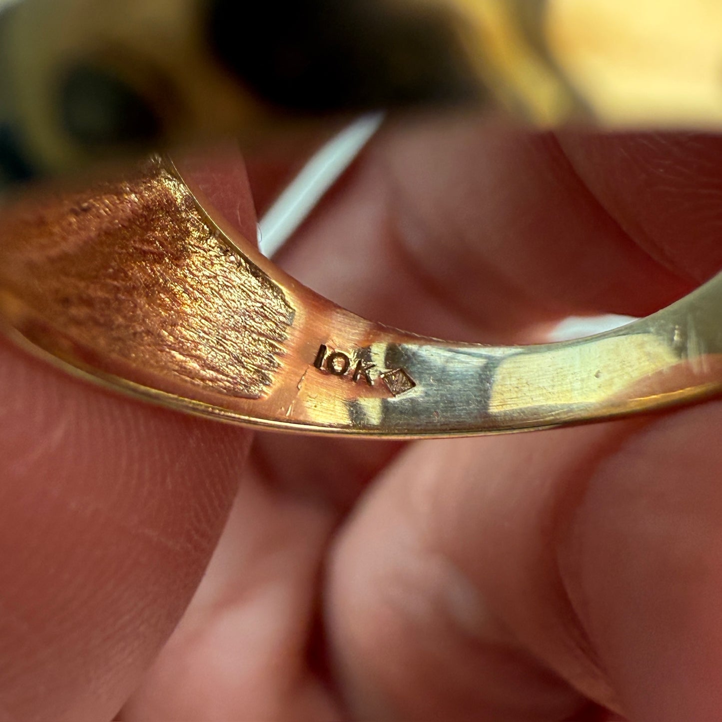 10K Solid Yellow Gold Wave Domed Ring Size 5.5