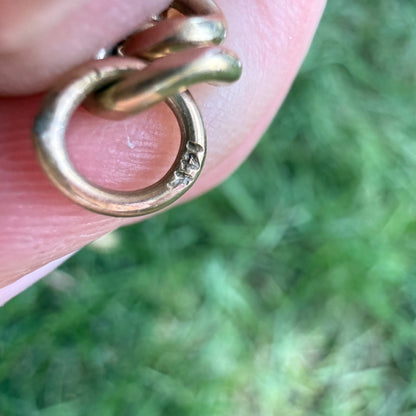7" Solid 10K Yellow Gold Open Curb Link Bracelet, 11.58 g