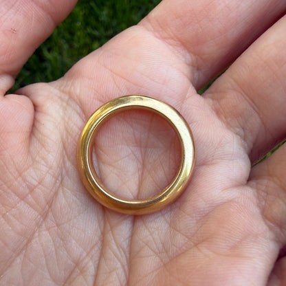 14K Solid Yellow Gold Donut Band, Size 4.75