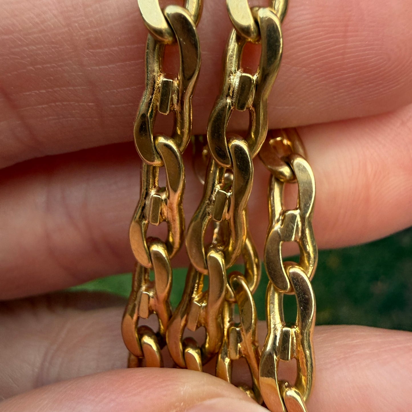 20.5" Solid 14K Yellow Gold Twisted Flat Mariner Chain 30.72 g