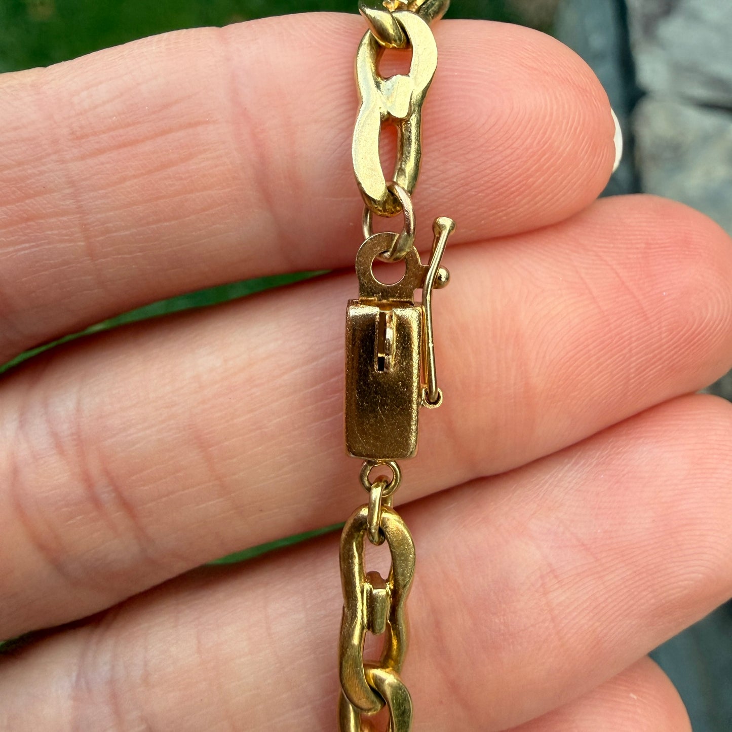 20.5" Solid 14K Yellow Gold Twisted Flat Mariner Chain 30.72 g